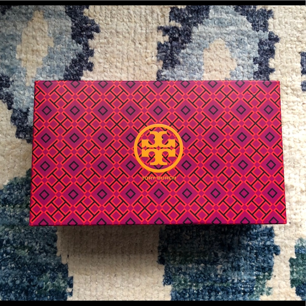Tory Burch Burgundy Blossom Ballet Flats - Picture 7 of 8